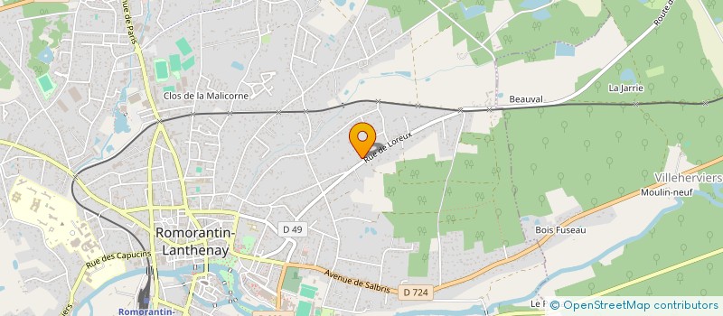 localisation de l'entreprise DEVA  ROMORANTIN-LANTHENAY