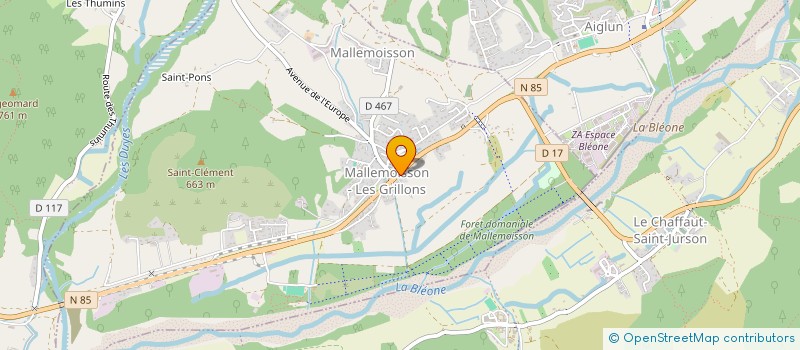 localisation de l'entreprise DEVAL  MALLEMOISSON