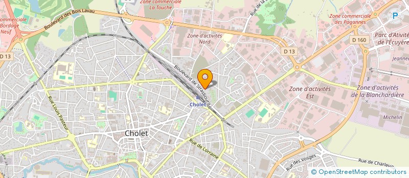 localisation de l'entreprise DEVANNE-GRELETY à CHOLET