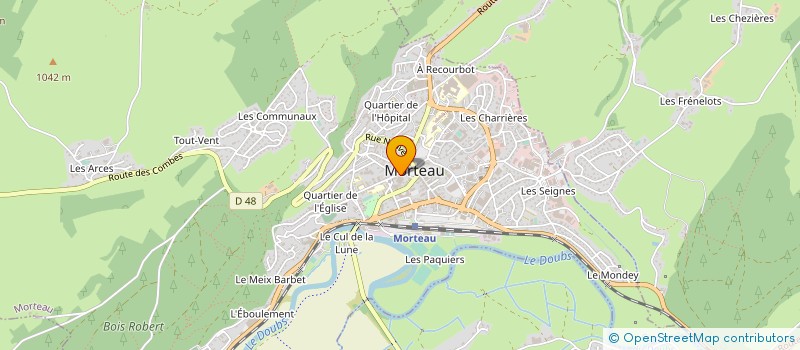 localisation de l'entreprise DEVAP à MORTEAU