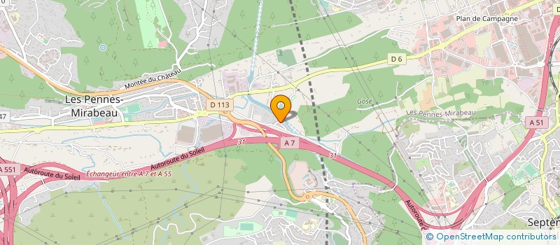 localisation de l'entreprise DEVAUX MENUISERIE à LES PENNES-MIRABEAU