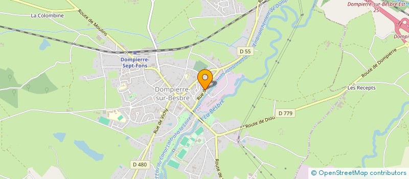 localisation de l'entreprise DEVAUX MENUISERIE INDUSTRIELLE  DOMPIERRE-SUR-BESBRE