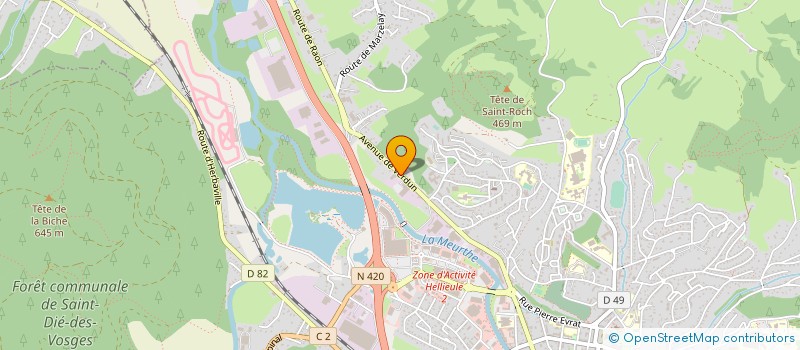 localisation de l'entreprise DEVAUX SARL à SAINT-DIE-DES-VOSGES