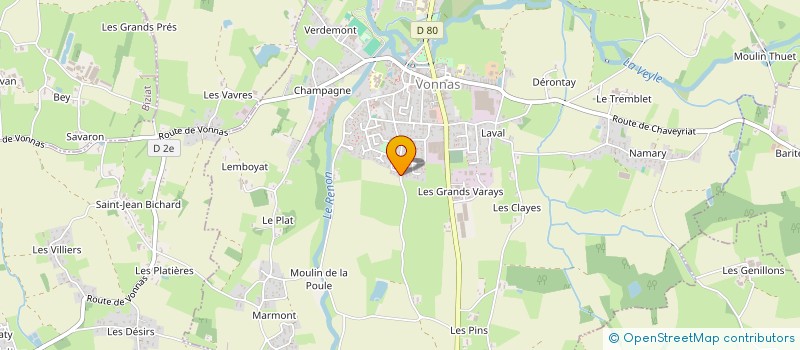 localisation de l'entreprise DEVELEX  VONNAS