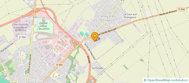 localisation de l'entreprise DEVELOPIANCE à CRENEY-PRES-TROYES