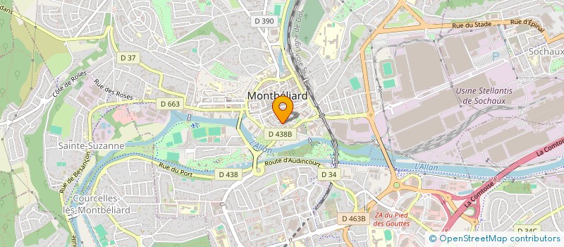 localisation de l'entreprise DEVELOPP INFORMATIQUE ET TECHNOLOGIQUE à MONTBELIARD