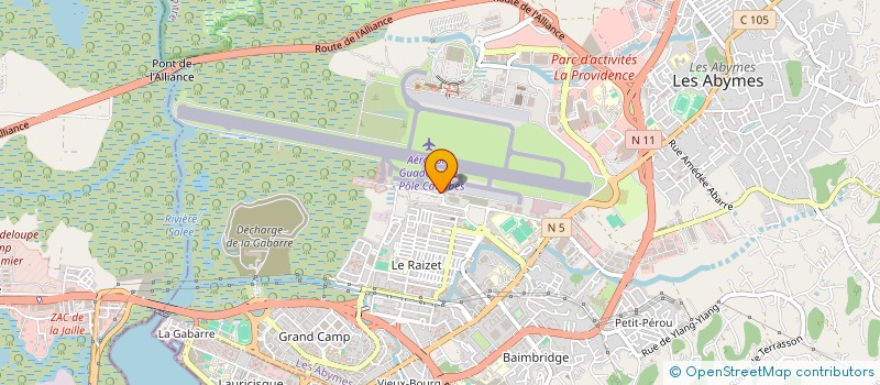 localisation de l'entreprise DEVELOPPEMENT AERONOTIQUE CARAIBES  LES ABYMES
