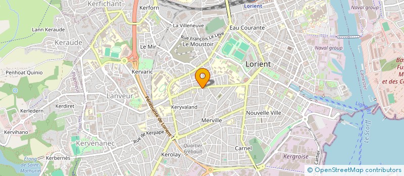 localisation de l'entreprise DEVELOPPEMENT BUREAUTIQUE FORMATION à LORIENT