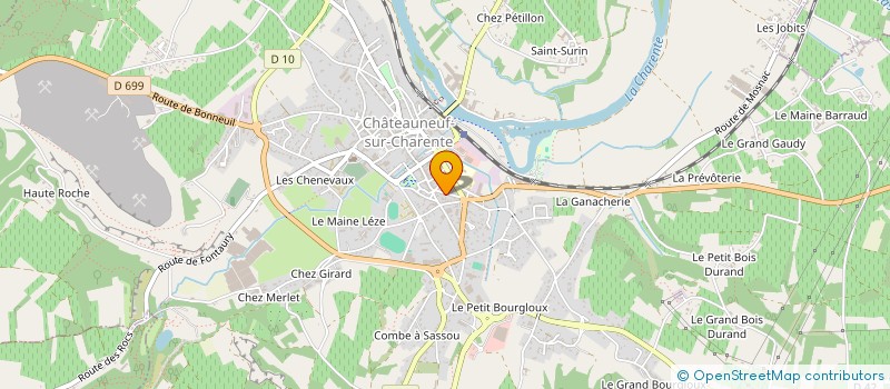 localisation de l'entreprise DEVELOPPEMENT DE L'ANIMATION EN MILIEU RURAL CHARENTAIS à CHATEAUNEUF-SUR-CHARENTE