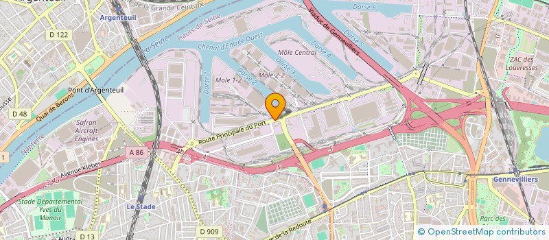 localisation de l'entreprise DEVELOPPEMENT DES MARCHES LOCAUX à GENNEVILLIERS