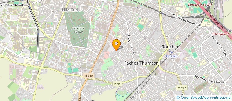 localisation de l'entreprise DEVELOPPEMENT DES SYSTEMES COMMUNICATION à FACHES-THUMESNIL