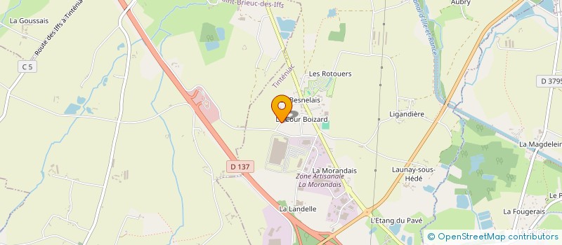 localisation de l'entreprise DEVELOPPEMENT DIGITAL TPME 35  TINTENIAC