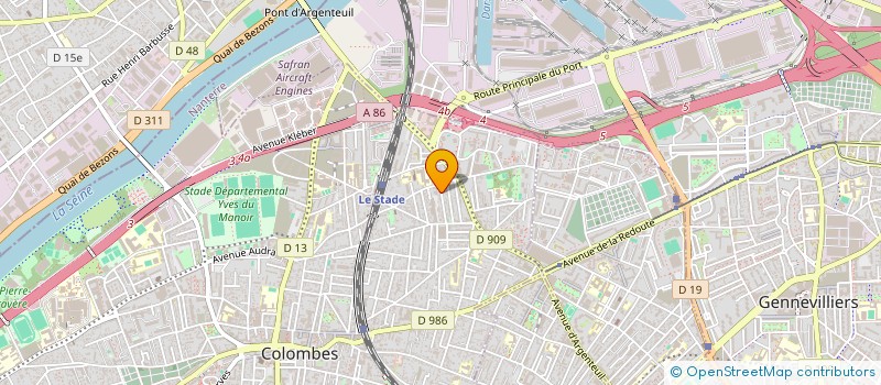 localisation de l'entreprise DEVELOPPEMENT DURABLE DES MUSIQUES ACTUELLES  COLOMBES