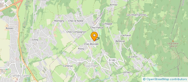 localisation de l'entreprise DEVELOPPEMENT EN VUE  LUCINGES