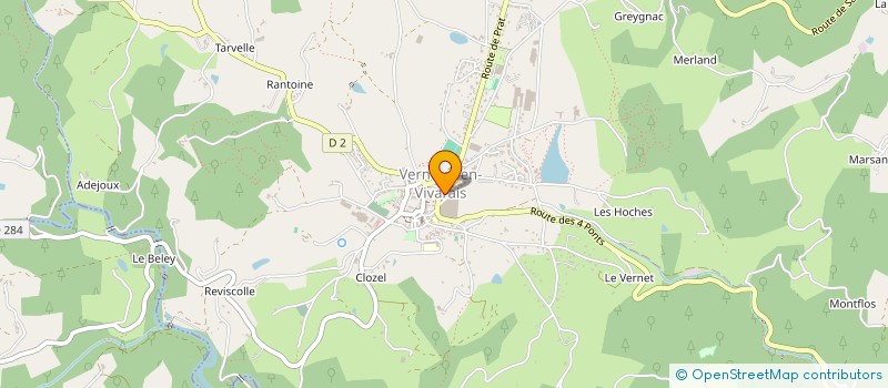 localisation de l'entreprise DEVELOPPEMENT ET PATRIMOINE DU PAYS DE VERNOUX  VERNOUX-EN-VIVARAIS