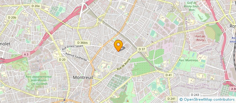 localisation de l'entreprise DEVELOPPEMENT ET TECHNOLOGIES NOUVELLES à MONTREUIL
