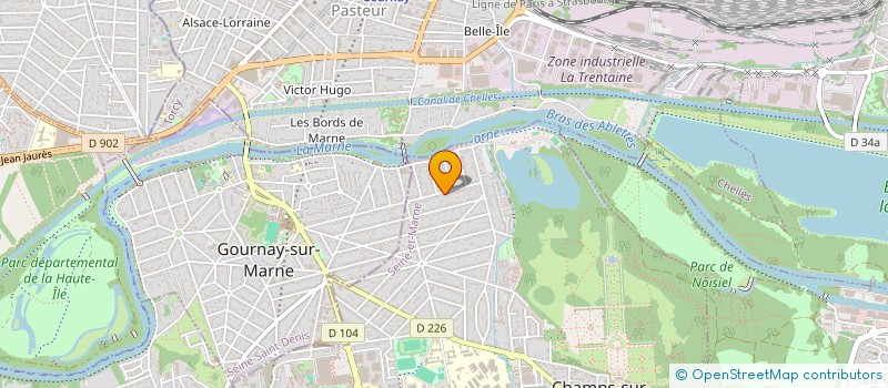 localisation de l'entreprise DEVELOPPEMENT ETUDE FORMATION INFORMATIQ à CHAMPS-SUR-MARNE