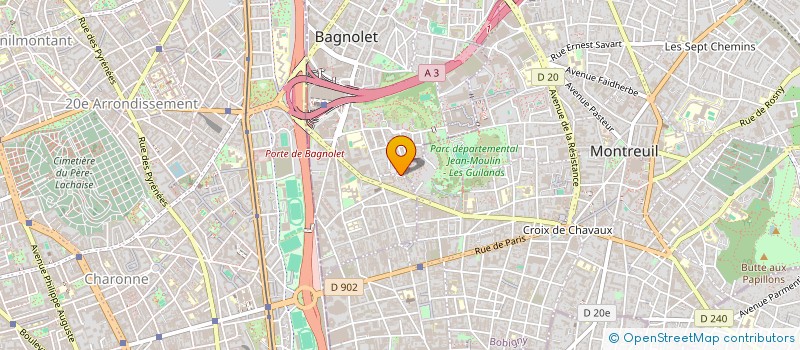 localisation de l'entreprise DEVELOPPEMENT FRATERNITE SAS à BAGNOLET