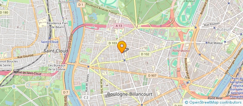 localisation de l'entreprise DEVELOPPEMENT INTERREGIONAL ENTREPRISES à BOULOGNE-BILLANCOURT