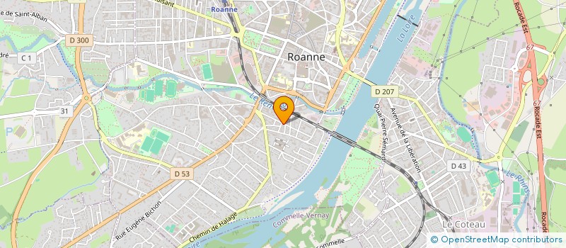 localisation de l'entreprise DEVELOPPEMENT JEUNES AMENAGEMENTS INDUSTRIELS DEPLACEMENTS à ROANNE