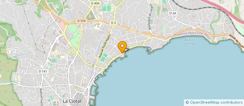 localisation de l'entreprise DEVELOPPEMENT TECHNOLOGIES INFORMATIQUE à LA CIOTAT