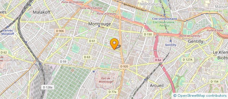 localisation de l'entreprise DEVELOPPEMENT TELECOM OPTIMAL à MONTROUGE