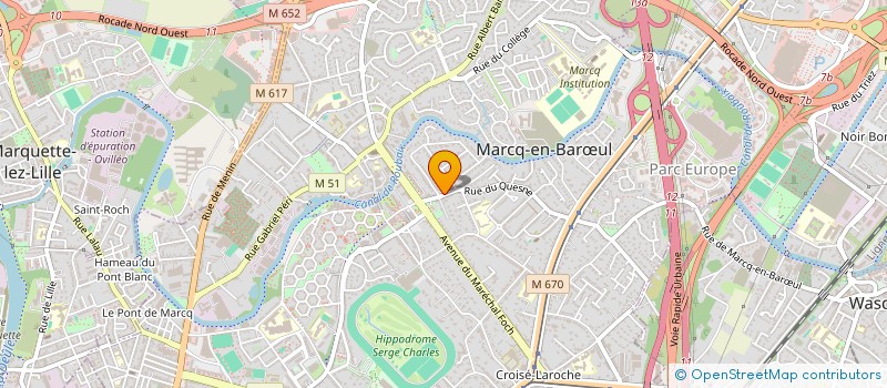 localisation de l'entreprise DEVENIR MERE à MARCQ-EN-BARŒUL