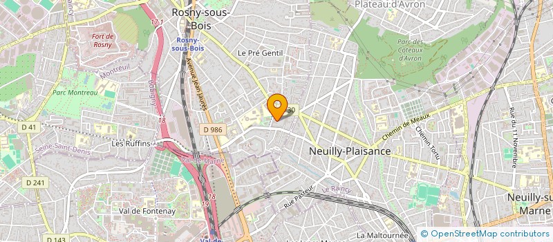 localisation de l'entreprise DEVHOB à ROSNY-SOUS-BOIS