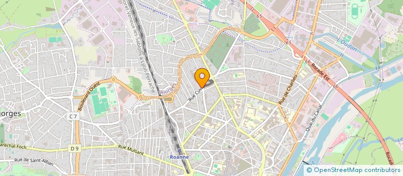 localisation de l'entreprise DEVIAL à ROANNE