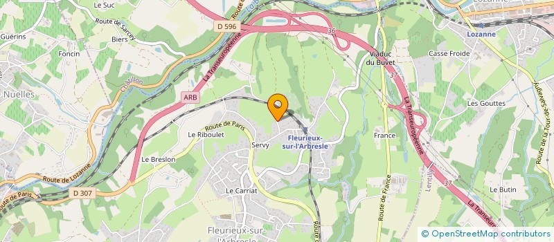 localisation de l'entreprise DEVICA  FLEURIEUX-SUR-L'ARBRESLE