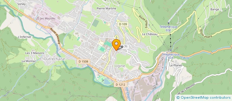 localisation de l'entreprise DEVILLE COMMUNICATION  UGINE