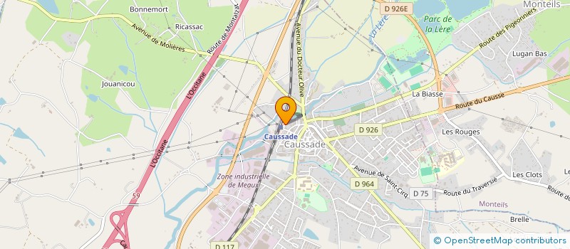 localisation de l'entreprise DEVILLE MG  CAUSSADE