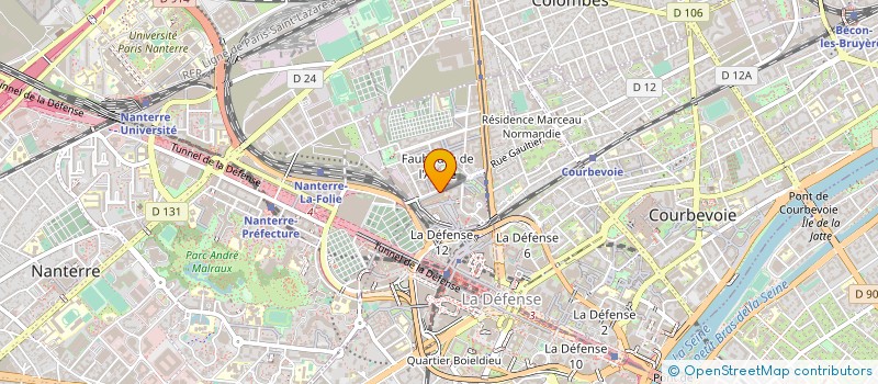 localisation de l'entreprise DEVINCI FABLAB à COURBEVOIE