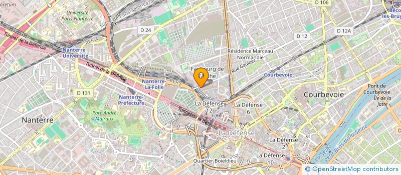 localisation de l'entreprise DEVINCI JUNIOR  NANTERRE