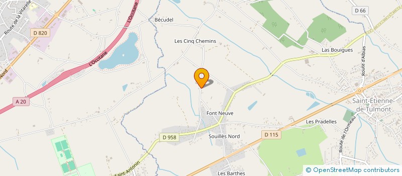 localisation de l'entreprise DEVNET  ST-ETIENNE-DE-TULMONT