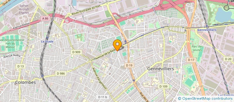 localisation de l'entreprise DEVNEXT à ASNIERES-SUR-SEINE