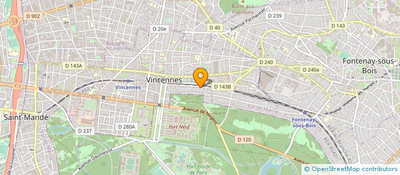 localisation de l'entreprise DEVON MEDIA CONSEIL  VINCENNES