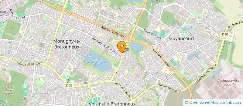 localisation de l'entreprise DEVOPS AS CHAT  MONTIGNY-LE-BRETONNEUX