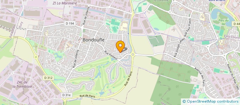 localisation de l'entreprise DEVPOOL  BONDOUFLE