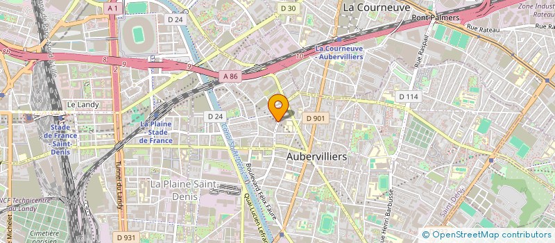 localisation de l'entreprise DEVPRO  AUBERVILLIERS