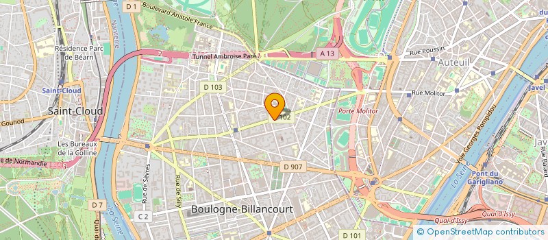 localisation de l'entreprise DEX  BOULOGNE-BILLANCOURT