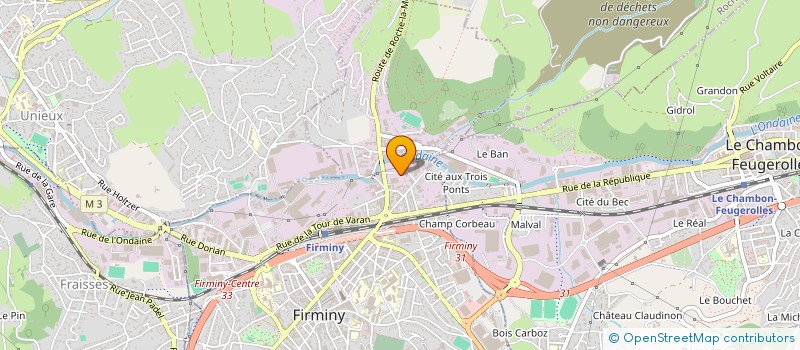 localisation de l'entreprise DEXPRO à FIRMINY