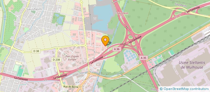 localisation de l'entreprise DEXX MULHOUSE à SAUSHEIM