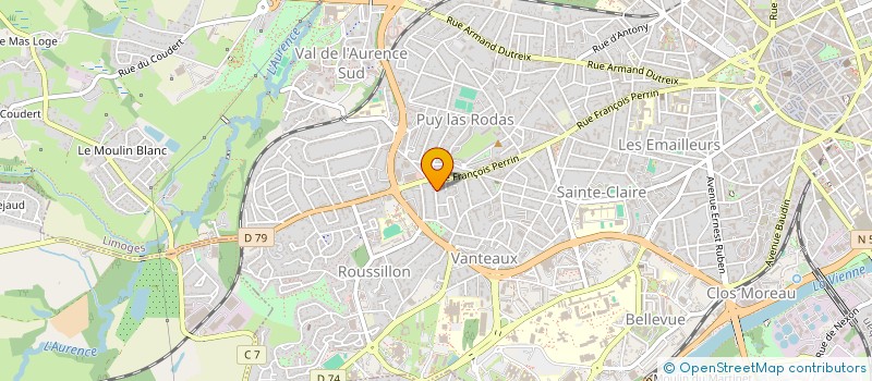 localisation de l'entreprise DEYRAT à LIMOGES