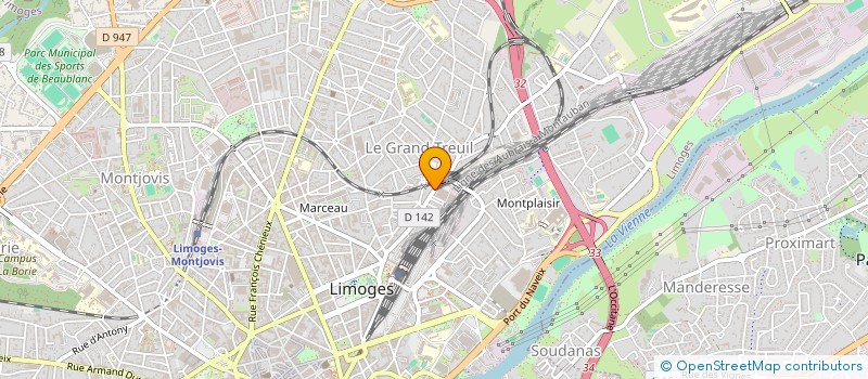 localisation de l'entreprise DEYROS à LIMOGES