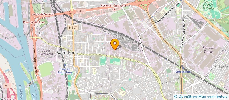 localisation de l'entreprise DF AMBULANCES  VENISSIEUX