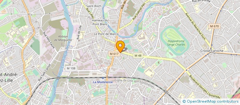 localisation de l'entreprise DF COIFFURE à MARCQ-EN-BARŒUL