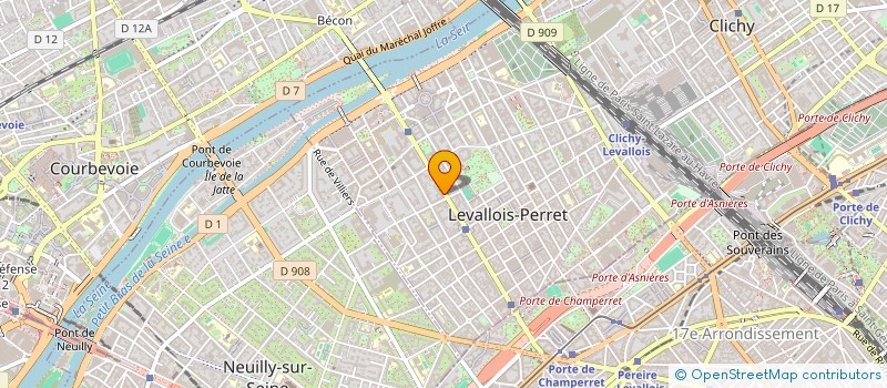 localisation de l'entreprise DF COURSES à LEVALLOIS-PERRET