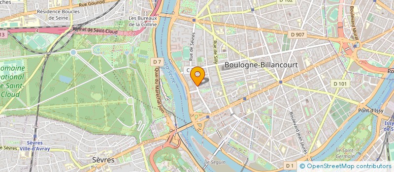 localisation de l'entreprise DF ET ASSOCIES à BOULOGNE-BILLANCOURT