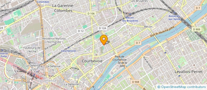 localisation de l'entreprise DF HOLD  COURBEVOIE